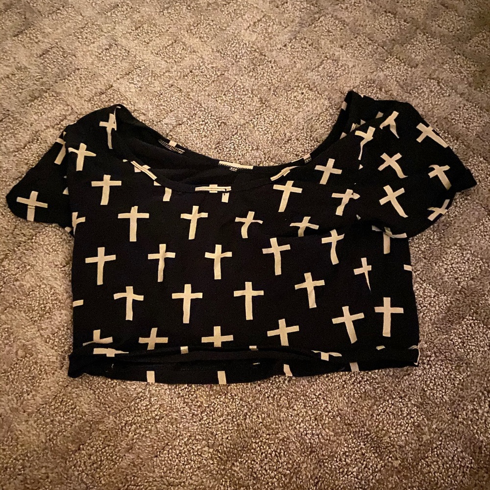 Cross crop top